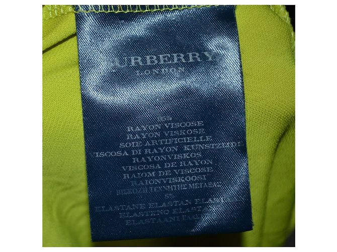 Burberry Kleid in Limonengrün aus Viskose Gelb - Ansicht 7
