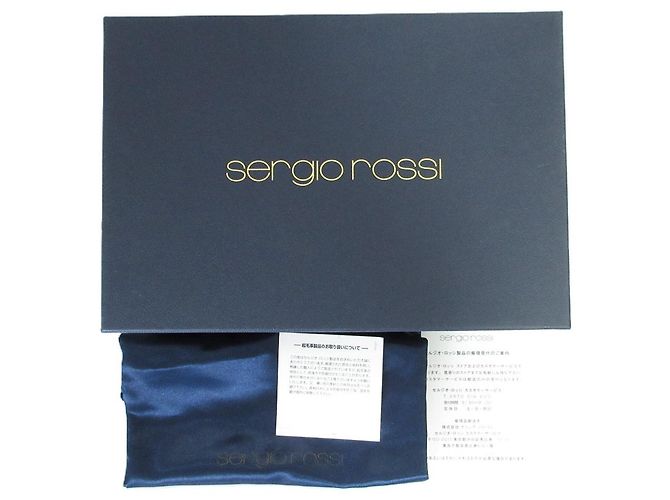 Autre Marque Décolleté in suede con plateau Sergio Rossi Blu Blu navy - vista 12
