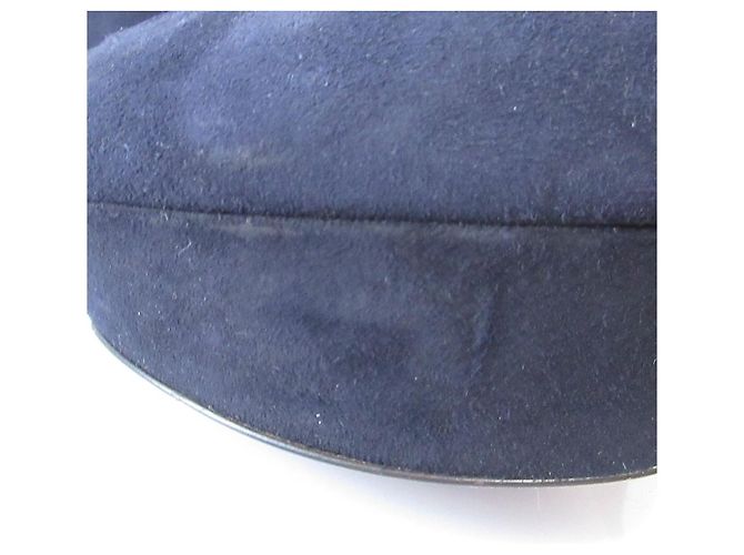 Autre Marque Décolleté in suede con plateau Sergio Rossi Blu Blu navy - vista 15