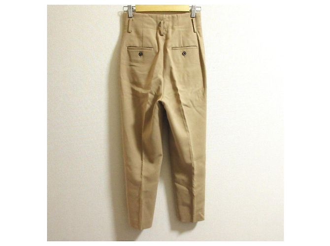 Autre Marque Hochtaillierte, taillierte Hose mit Gürtel ebure Beige - Ansicht 4