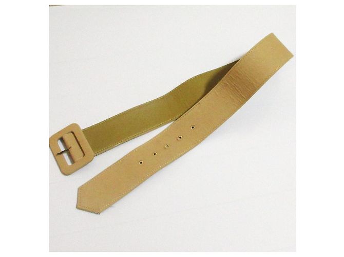 Autre Marque Hochtaillierte, taillierte Hose mit Gürtel ebure Beige - Ansicht 7