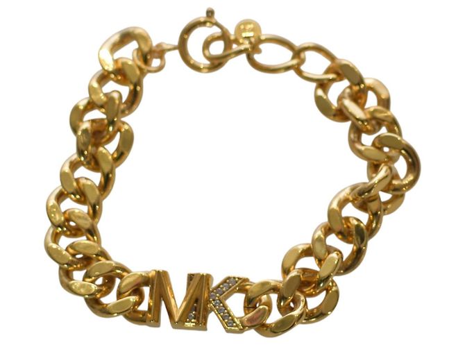Bracciale in catena chunky dorata con firma MK di Michael Kors D'oro - vista 4