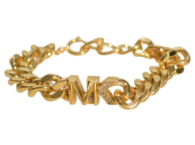 Bracciale in catena chunky dorata con firma MK di Michael Kors D'oro - vista 5