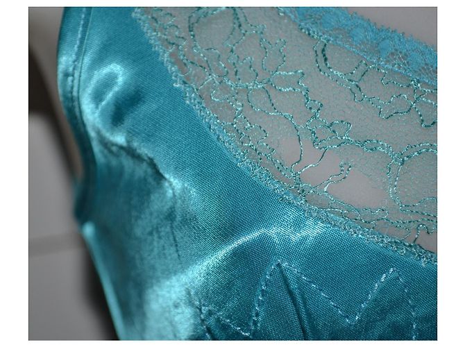 Robe turquoise D&G en coton taille 40 - vue 2