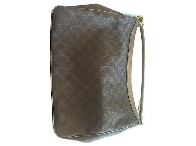 Borsa Gucci Abbey in tela monogramma e pelle nera Nero - vista 5