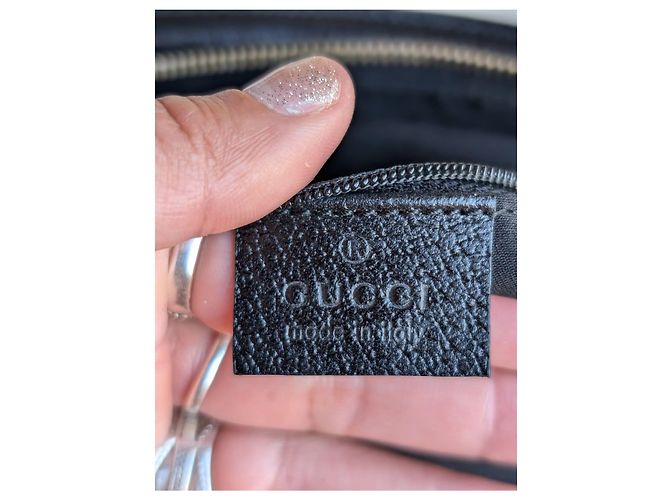 Borsa Gucci Abbey in tela monogramma e pelle nera Nero - vista 16