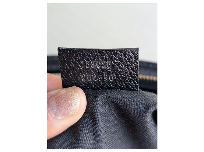 Borsa Gucci Abbey in tela monogramma e pelle nera Nero - vista 10