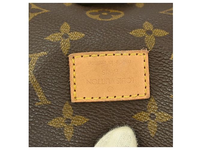 Bolsa Saumur Louis Vuitton em lona Monogram 35 Marrom - vista 4