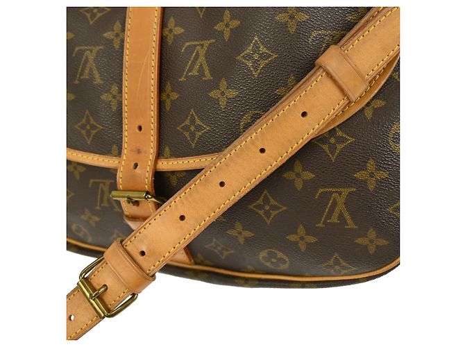 Bolsa Saumur Louis Vuitton em lona Monogram 35 Marrom - vista 6