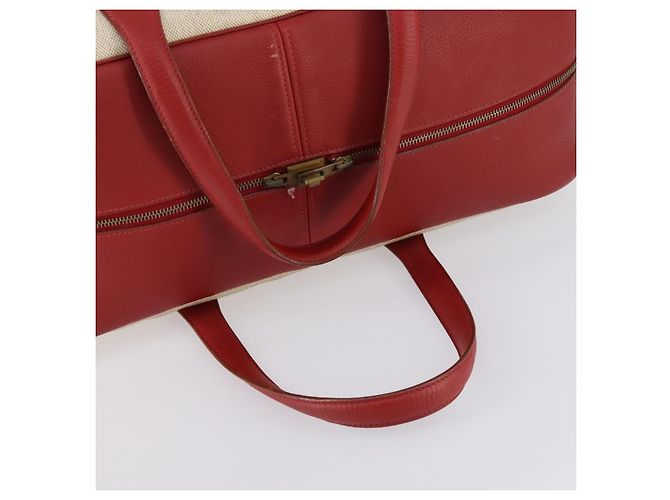 Bolsa de Viagem Victoria Toile 50 da Hermès Bege - vista 7