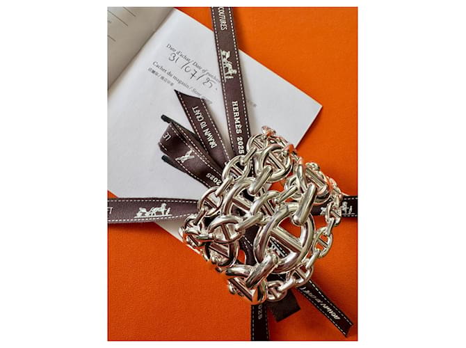 Hermès Bracciale a Catena Ancora Grande Argento - vista 10