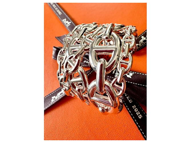 Hermès Bracciale a Catena Ancora Grande Argento - vista 3