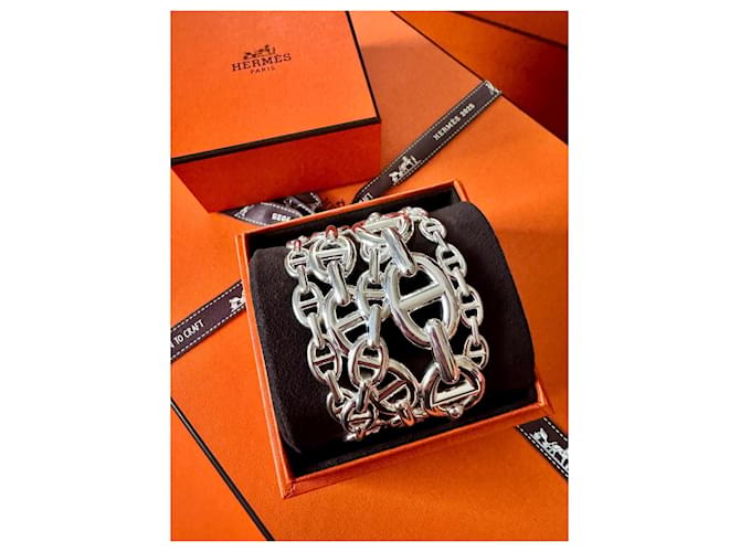 Hermès Bracciale a Catena Ancora Grande Argento - vista 4