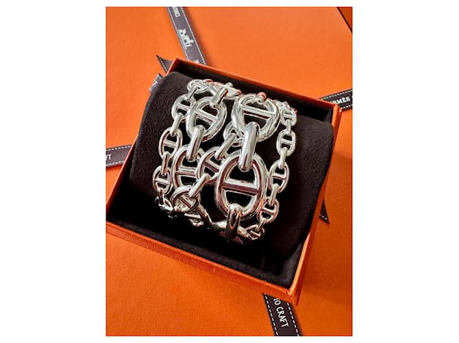 Hermès Bracciale a Catena Ancora Grande Argento - vista 5