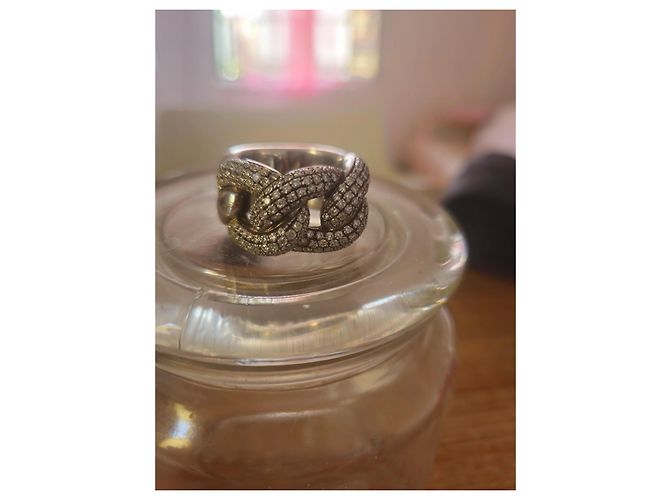 Anello Pianegonda in argento con pavé - vista 2