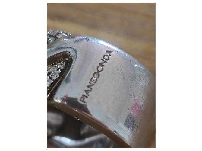 Anello Pianegonda in argento con pavé - vista 3