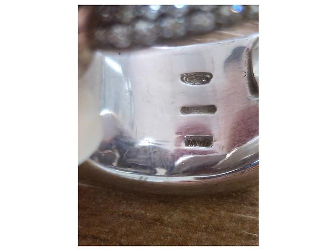 Anello Pianegonda in argento con pavé - vista 4