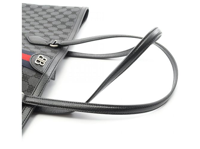 Borsa tote grande Balenciaga x Gucci The Hacker Project Nero Multicolore - vista 8