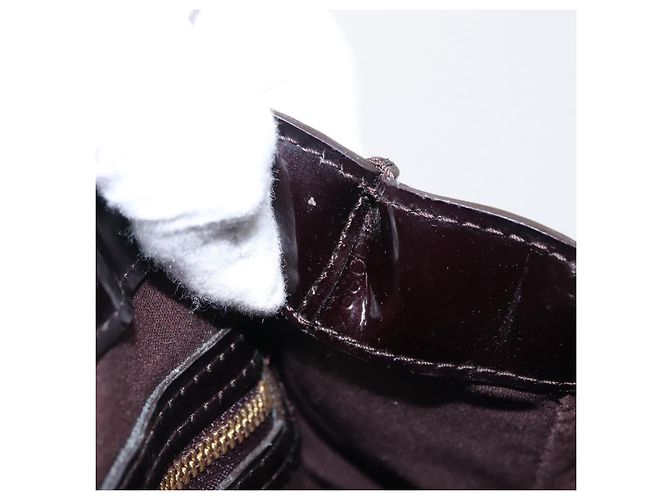 Borsa Wilshire Monogram Vernis PM di Louis Vuitton Bordò - vista 7
