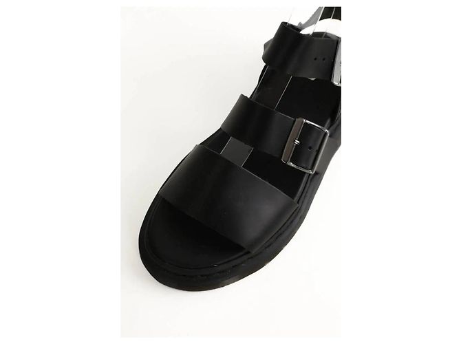 Dr. Martens Sandali in pelle neri - vista 5