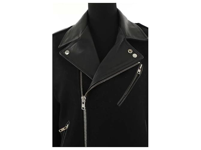 Sandro Schwarze Lederjacke - Ansicht 2