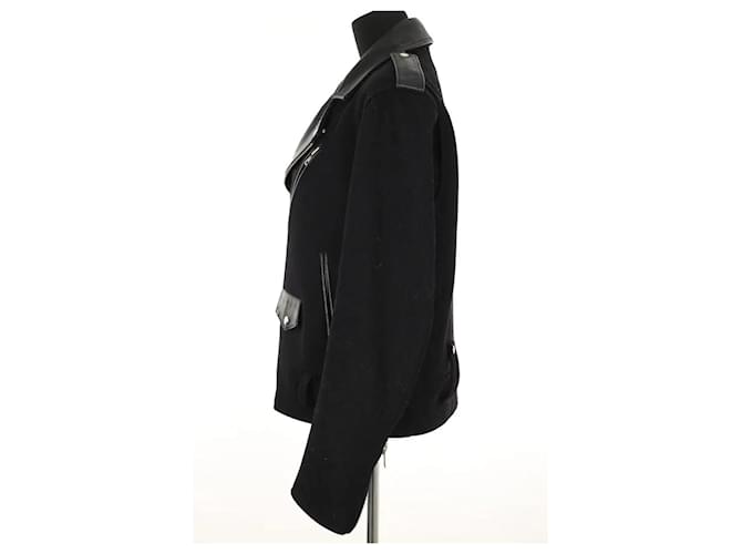 Sandro Schwarze Lederjacke - Ansicht 3