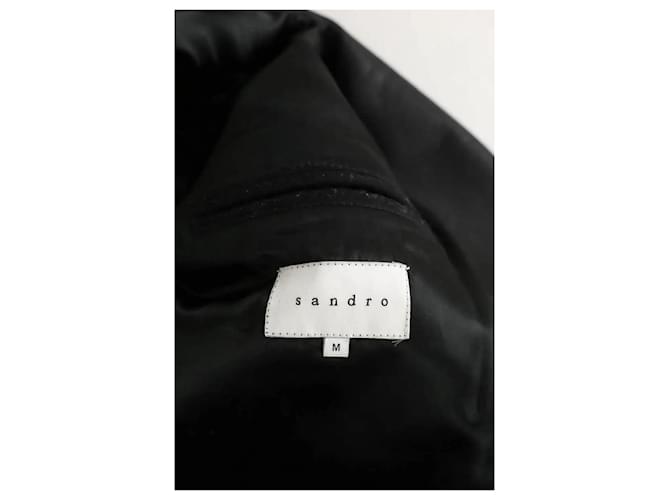Sandro Schwarze Lederjacke - Ansicht 5