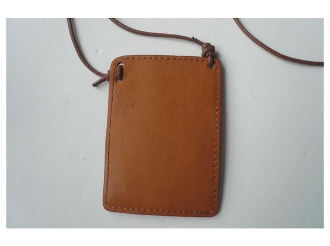 ISABEL MARANT Porta tarjetas de cuero natural Excelente Estado Camello - vista 4