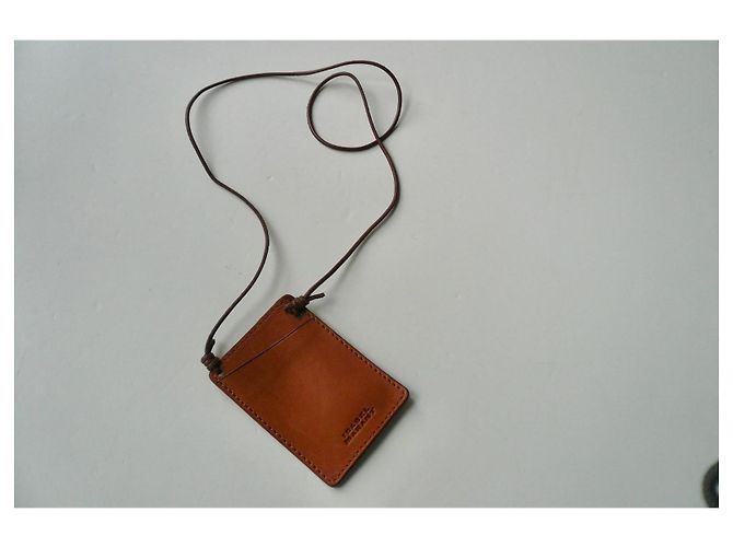 ISABEL MARANT Porta tarjetas de cuero natural Excelente Estado Camello - vista 5