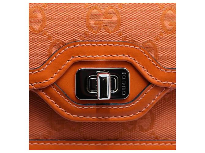 Gucci Borsa a Spalla Mini Luce Arancione - vista 13