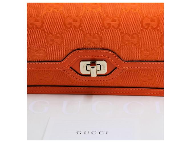 Gucci Borsa a Spalla Mini Luce Arancione - vista 14