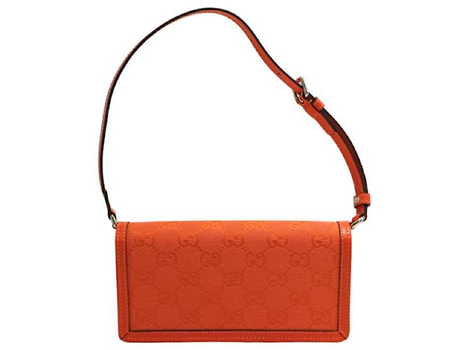 Gucci Borsa a Spalla Mini Luce Arancione - vista 5