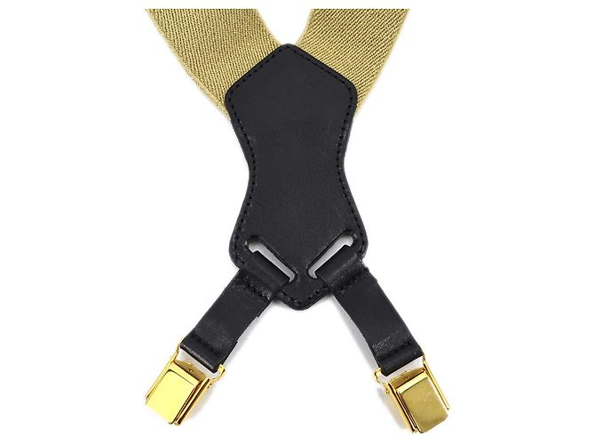 Bretelle in tela con logo Chanel Beige - vista 4