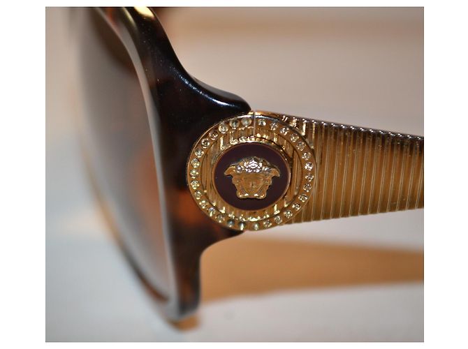 Occhiali da sole Versace 4237 Marrone Oro D'oro - vista 4