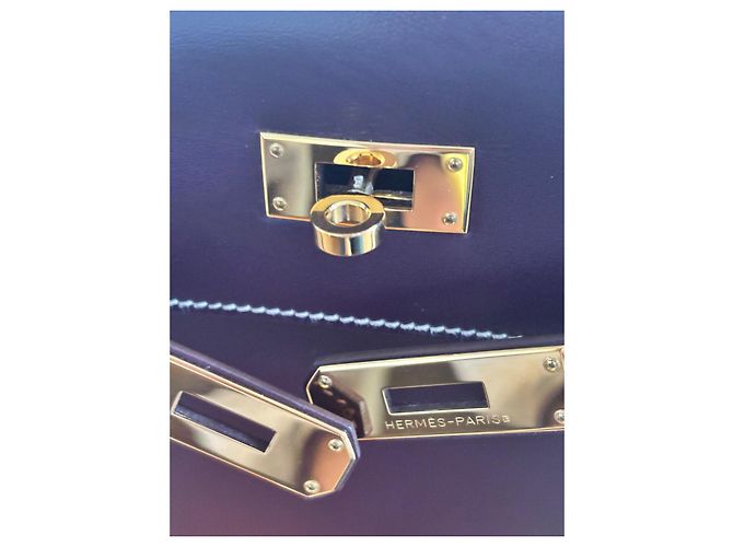 Hermès Kelly Sellier Box 28 cm Sammler Lila Gold hardware - Ansicht 10