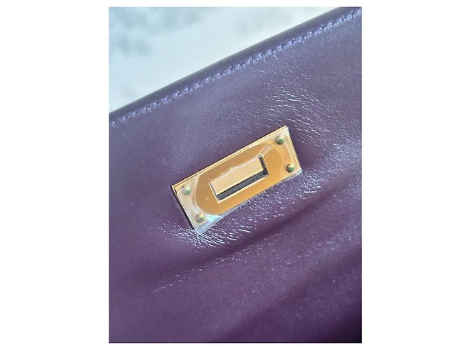 Hermès Kelly Sellier Box 28 cm Sammler Lila Gold hardware - Ansicht 11