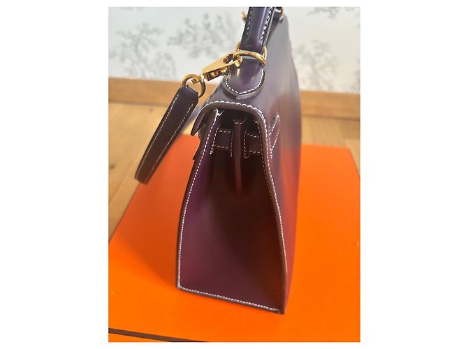 Hermès Kelly Sellier Box 28 cm Sammler Lila Gold hardware - Ansicht 5