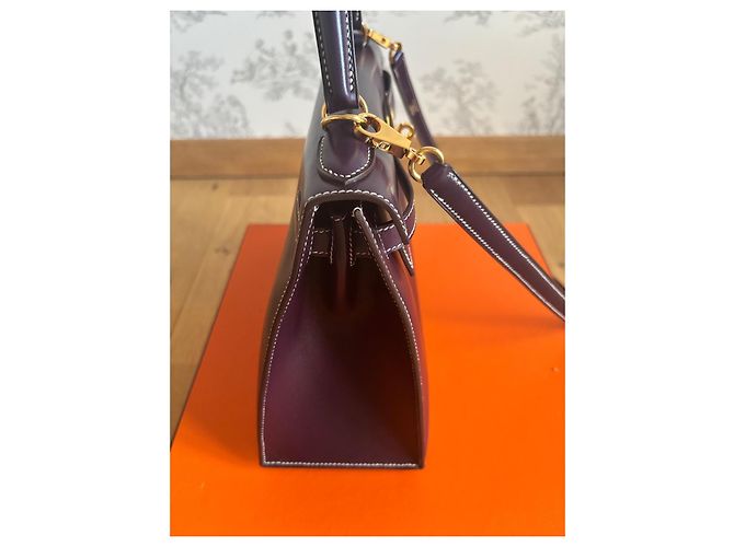 Hermès Kelly Sellier Box 28 cm Sammler Lila Gold hardware - Ansicht 6