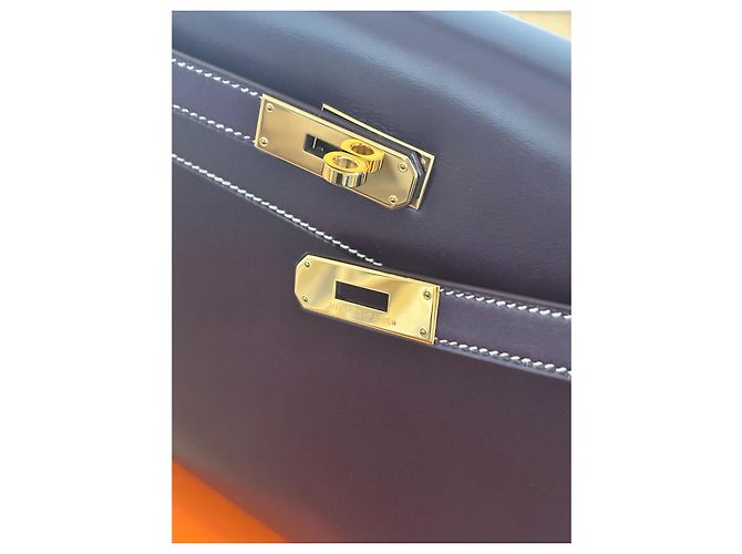 Hermès Kelly Sellier Box 28 cm Sammler Lila Gold hardware - Ansicht 8