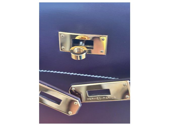 Hermès Kelly Sellier Box 28 cm Sammler Lila Gold hardware - Ansicht 9