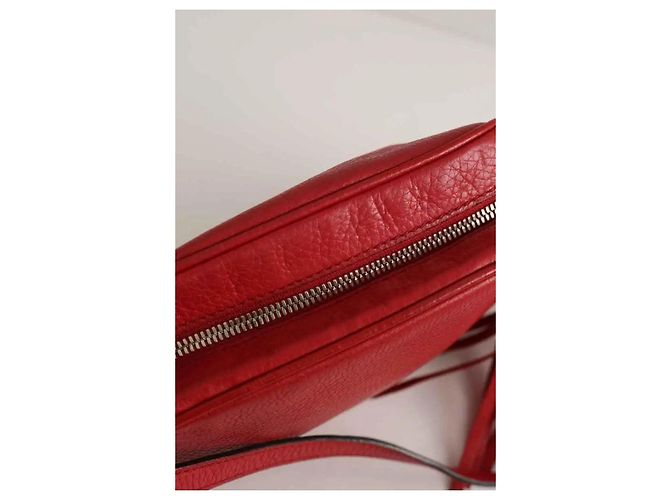 Gucci Borsa a Spalla Soho in Pelle Rossa Rosso - vista 6