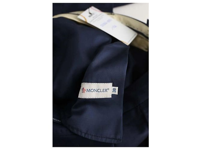 Moncler Pantalón slim de algodón marino Azul marino - vista 5