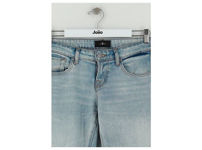 7 For All Mankind Jeans anchos de algodón azul - vista 2