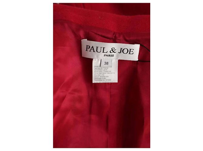 Paul & Joe Red wool coat - view 5