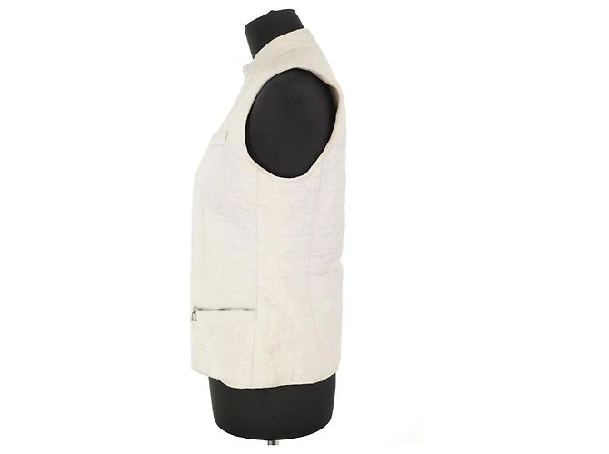 Hermès Graue ärmellose Jacke - Ansicht 3