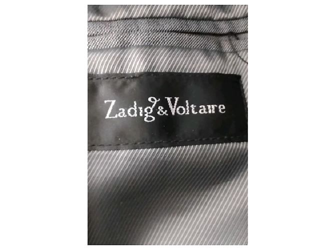 Zadig & Voltaire Blazer de seda gris - vista 7