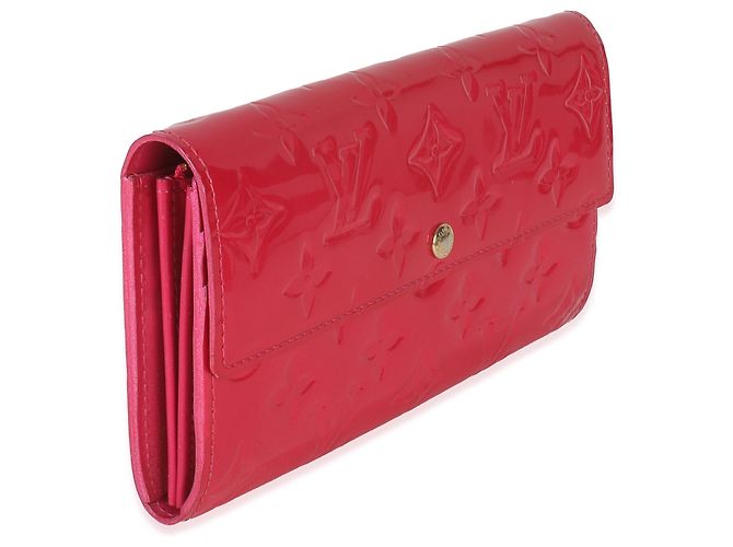 Portafoglio Sarah Monogram Vernis Rose Pop di Louis Vuitton Rosa - vista 4