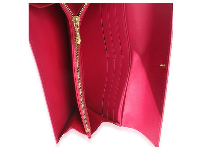 Portafoglio Sarah Monogram Vernis Rose Pop di Louis Vuitton Rosa - vista 5