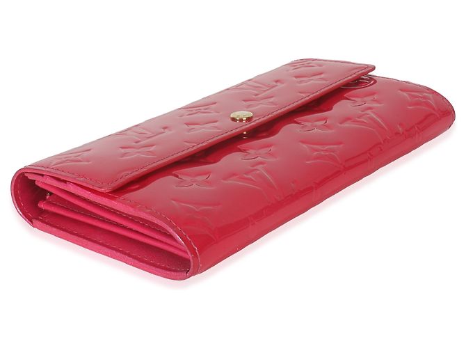 Portafoglio Sarah Monogram Vernis Rose Pop di Louis Vuitton Rosa - vista 7