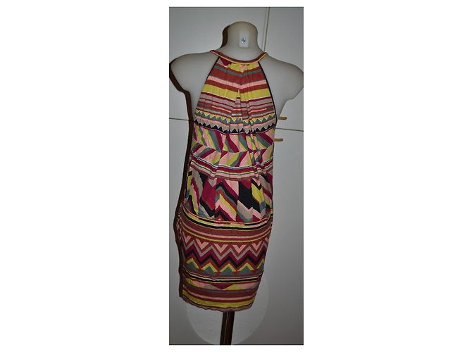 Missoni Mini Kleid mit Muster Viscose 40IT Mehrfarben - Ansicht 4